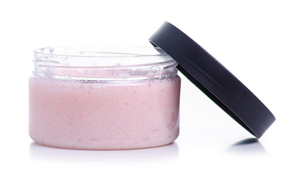 Bottle pink scrub for body